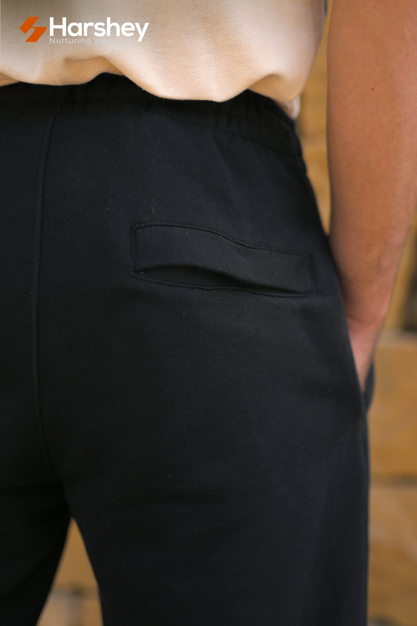 Modern Black Trouser with Orange Logo