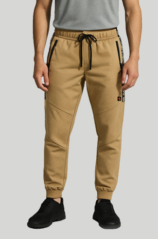 Modern Khaki Trouser with Zipper on Pockets