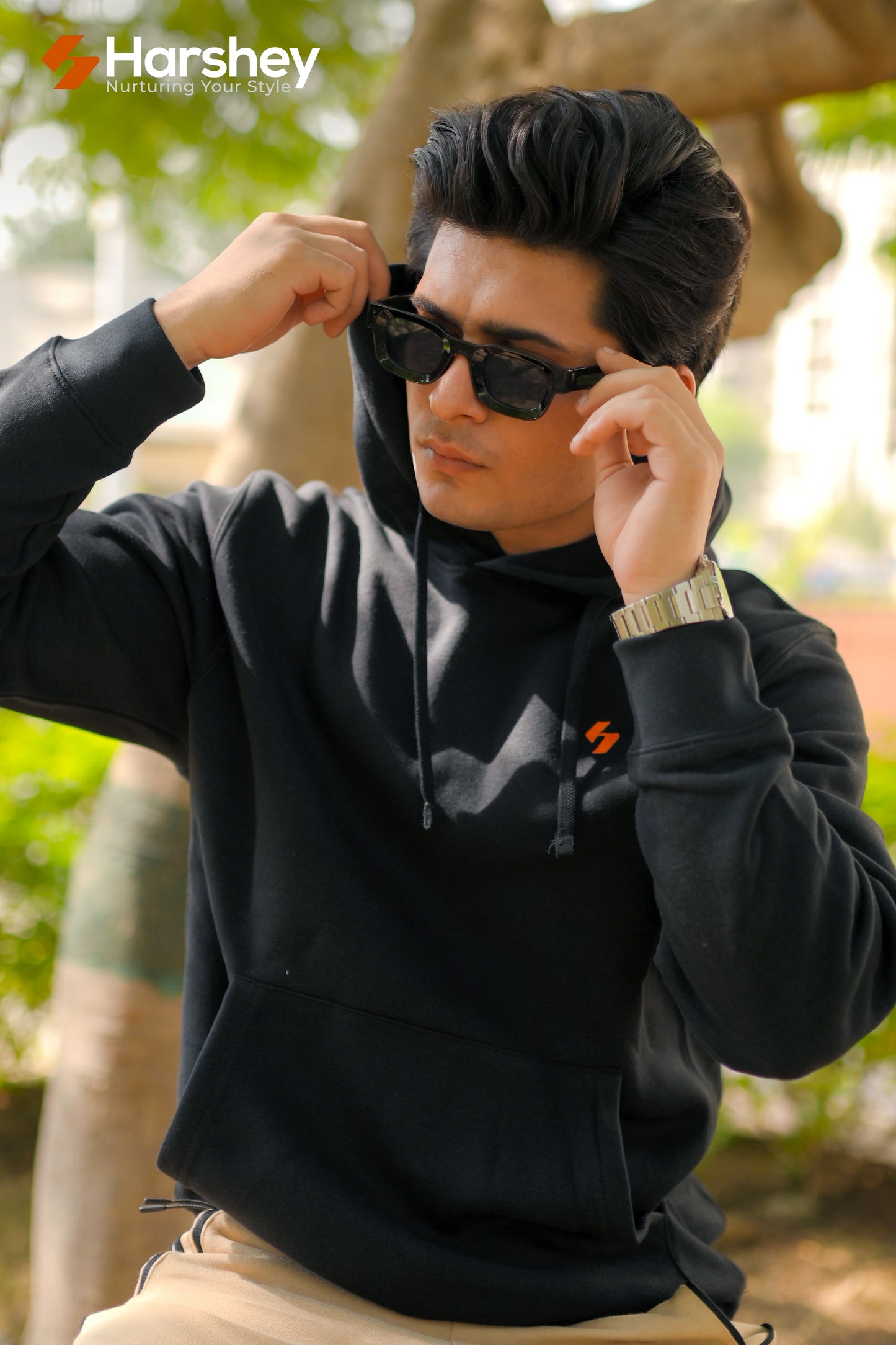 Classic Elegant Black Hoodie