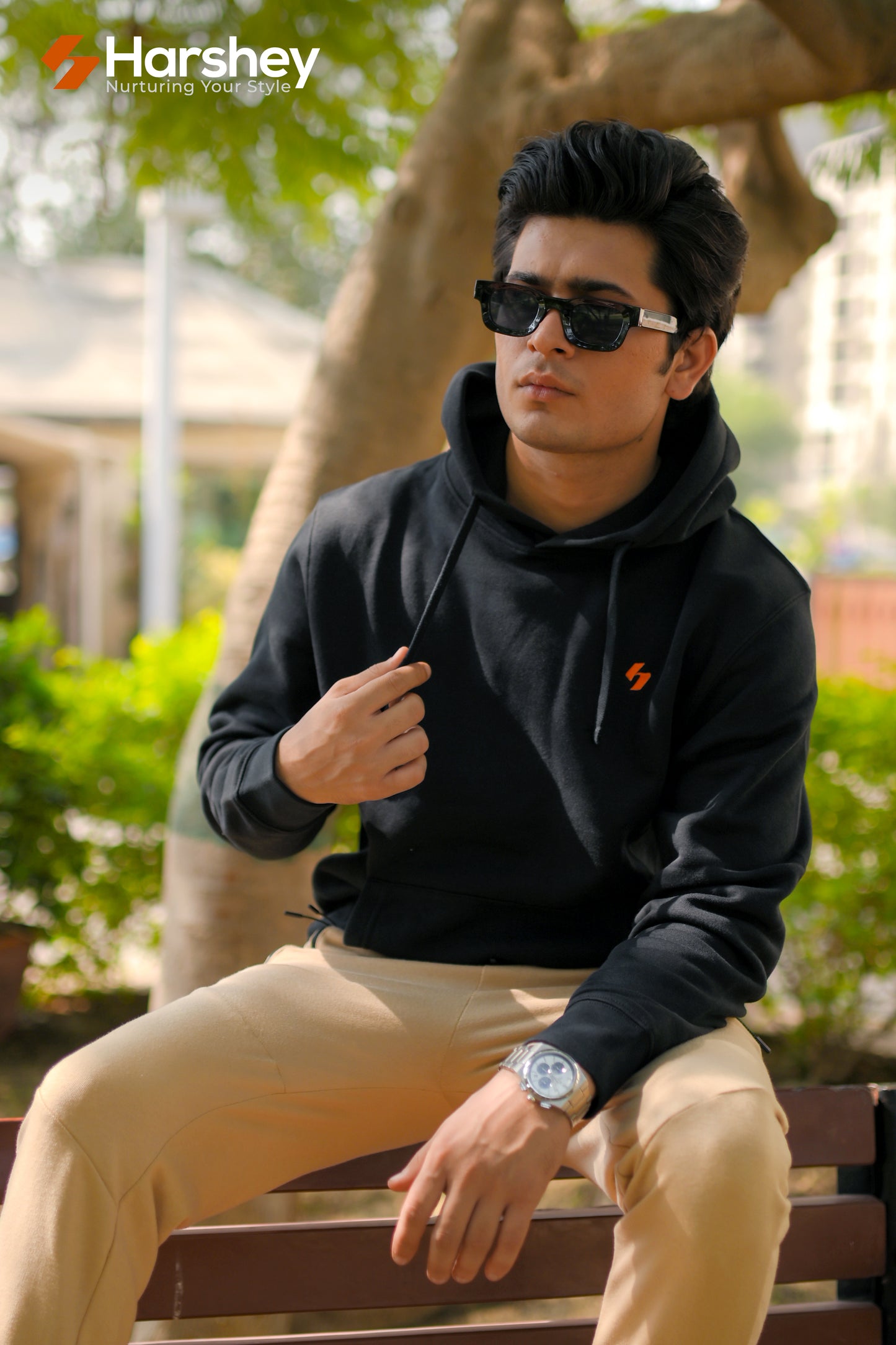 Classic Elegant Black Hoodie