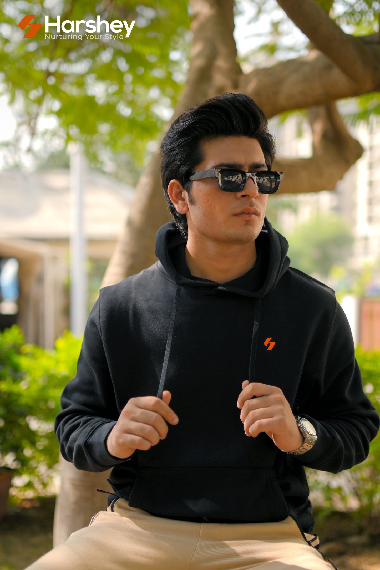 Classic Elegant Black Hoodie