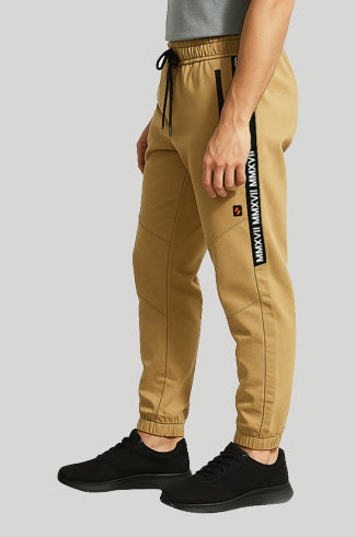 Modern Khaki Trouser  with Zipper on Pockets